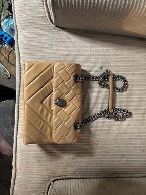 NWT Kurt Geiger Small Kensington Camel beige Leather Shoulder Bag